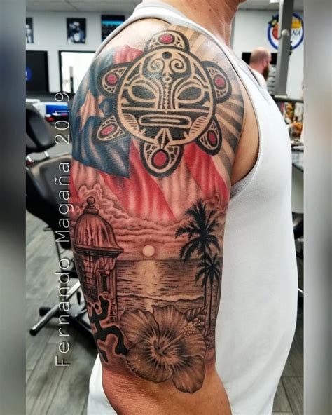 " He was buried in the conucos cassava; main food of the native Taino, to fertilize the soil. . Puerto rico tribal tattoos